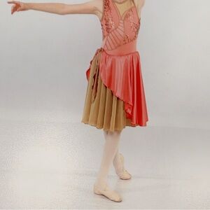 Elegant Pink and Brown Sequin Dress